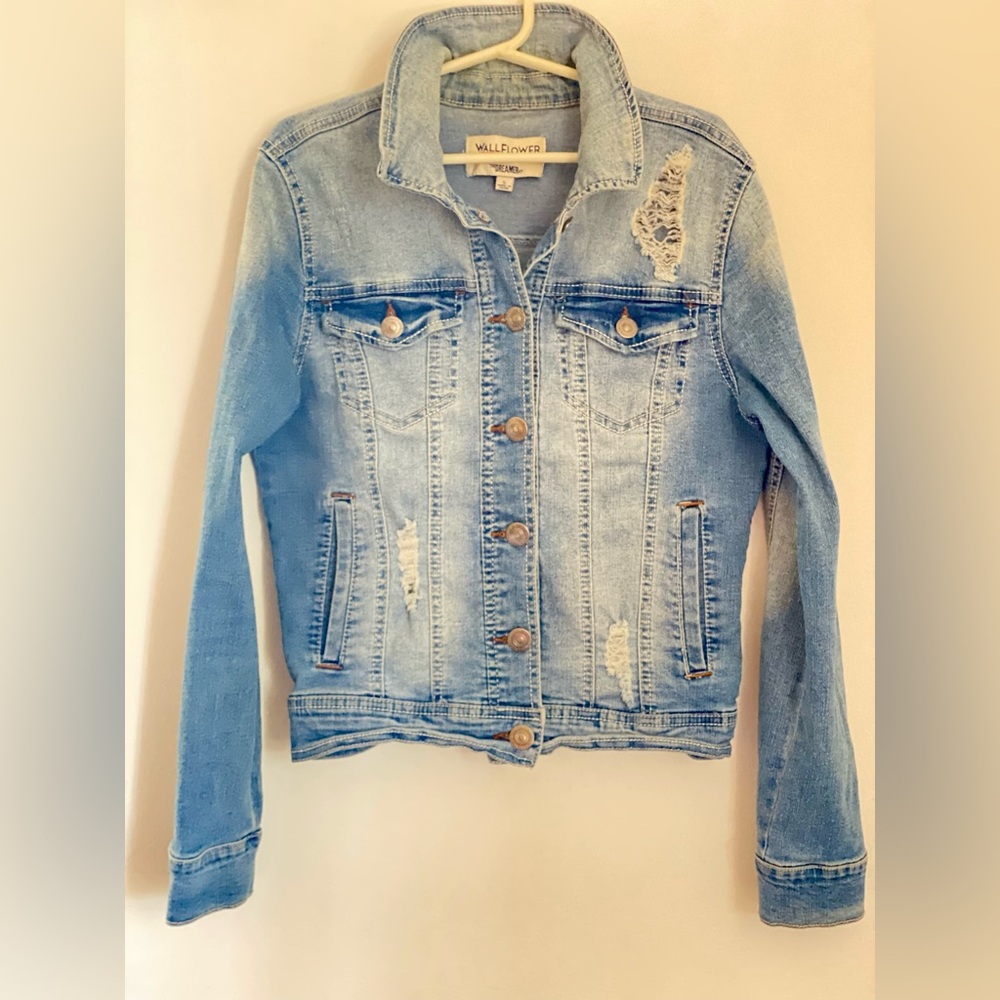 NEW WALLFLOWER DISTRESSED JEAN JACKET